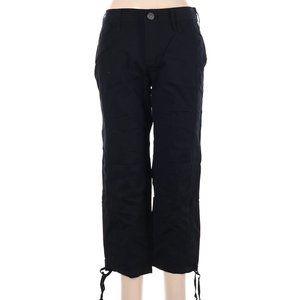 *DKNY Black Cropped Capri Tie Cuff Jean